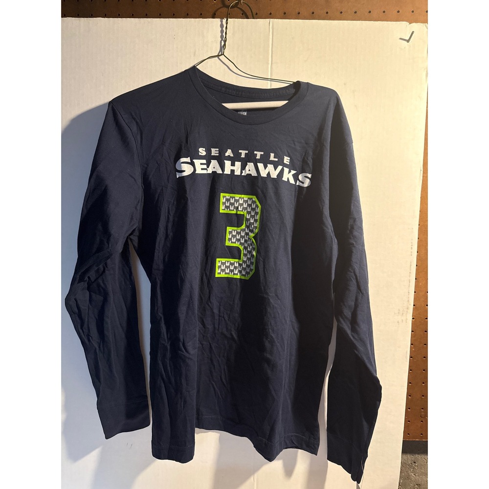 NFL Seattle Seahawks Russell‎ Wilson #3 NWT Long Sleeve T-Shirt  Womens XL 18/20